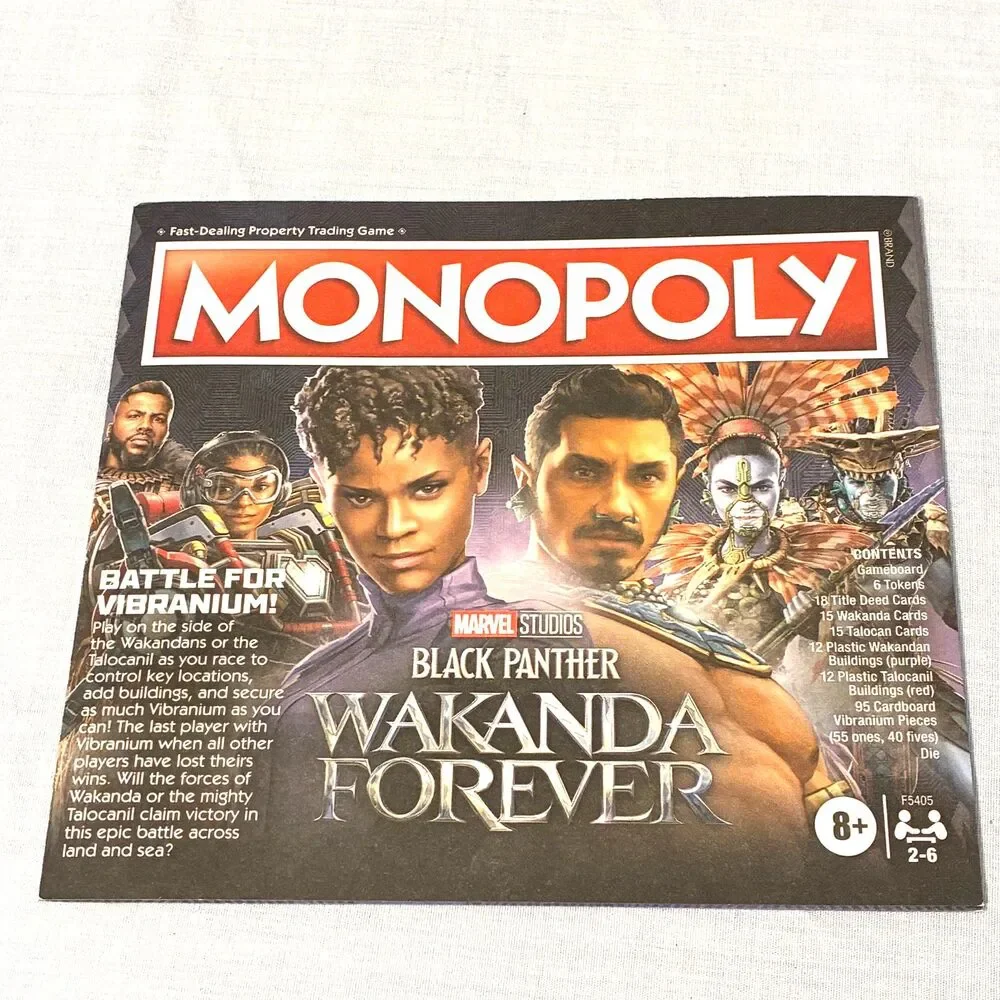 Monopoly, Black Panther NEW! Wakanda Forever Age 8 up, Hasbro Games